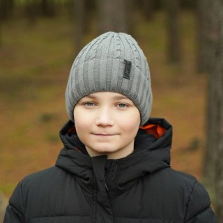 Czapka zimowa dla chłopca, czarna, Lucas