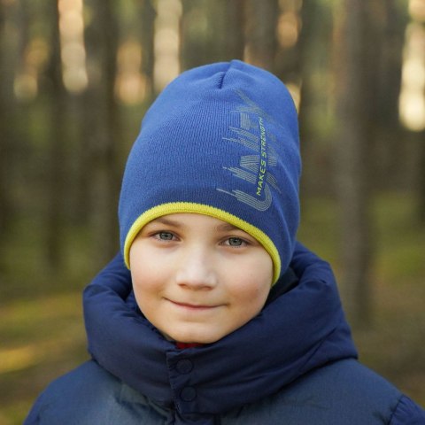 Czapka zimowa dla chłopca, granatowa, Legion