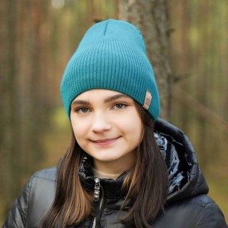 Czapka zimowa dla dziewczynki, wrzosowa Elvina