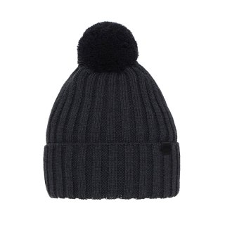 Czapka zimowa męska, ciemnoszara, z wełną merino Korynt