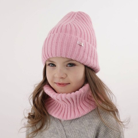 Komplet zimowy dla dziewczynki: czapka i komin czarny Valentine Komplet zimowy dla dziewczynki: czapka i komin czarny Valentine