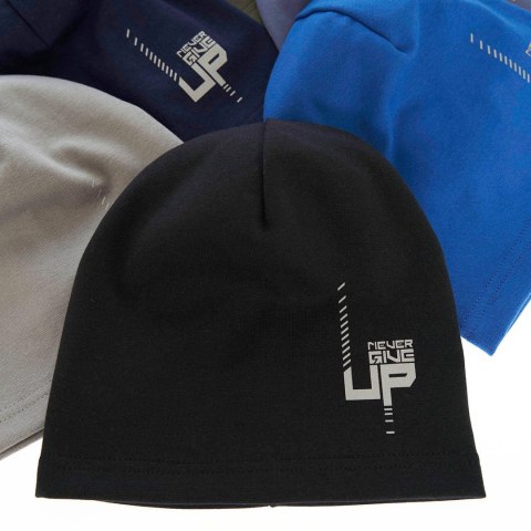 Beret jesienny, wiosenny dla chłopca, szary, bawełniany Kaltel Beret jesienny, wiosenny dla chłopca, szary, bawełniany Kaltel