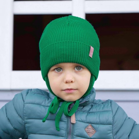 Czapka jesienna, wiosenna dla chłopca, czarna, wiązana Kapsel Czapka jesienna, wiosenna dla chłopca, czarna, wiązana Kapsel