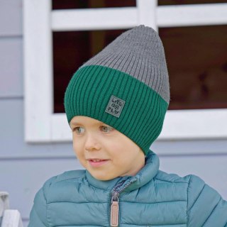 Czapka jesienna, wiosenna dla chłopca, niebieska Level