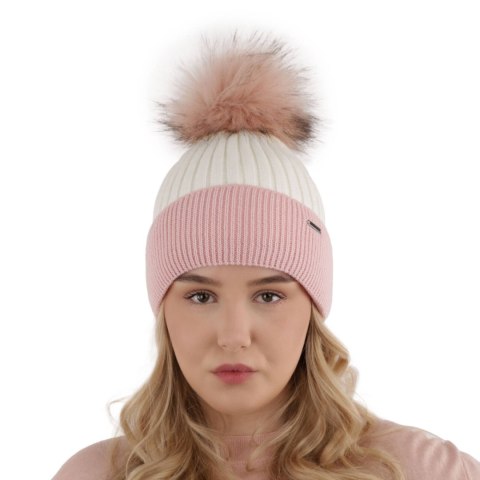 Czapka zimowa damska, czarna, z pomponem Funda Czapka zimowa damska, czarna, z pomponem Funda