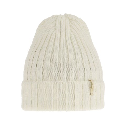 Czapka zimowa damska, kremowa, z wełną merino Missi Czapka zimowa damska, kremowa, z wełną merino Missi
