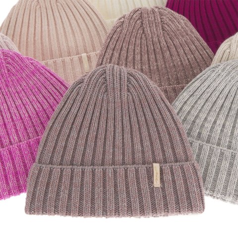 Czapka zimowa damska, różowa, z wełną merino Missi Czapka zimowa damska, różowa, z wełną merino Missi