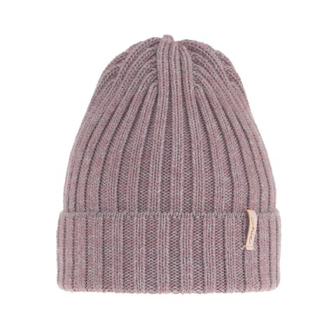 Czapka zimowa damska, wrzosowa, z wełną merino, Missi