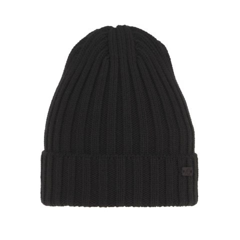 Czapka zimowa męska, czarna, z wełną merino, Timon Czapka zimowa męska, czarna, z wełną merino, Timon