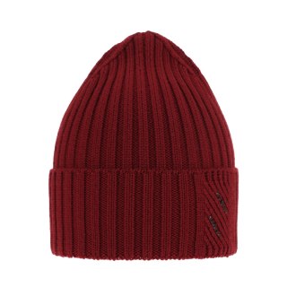 Czapka zimowa damska, bordowa, 100% wełniana merino Ariga