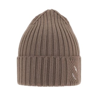Czapka zimowa damska, brązowa, 100% wełniana merino Ariga