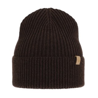 Czapka zimowa damska, brązowa, 100% wełniana merino Isla