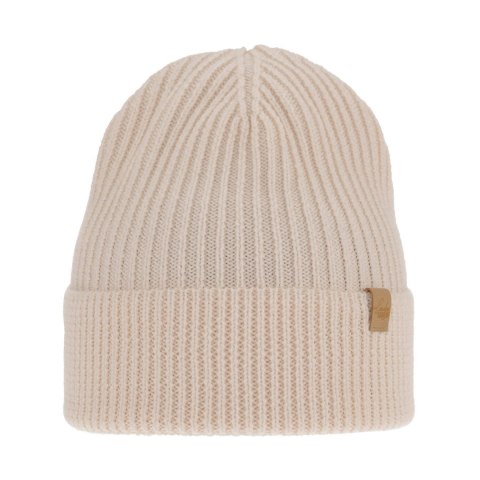 Czapka zimowa damska, kremowa, 100% wełniana merino Isla