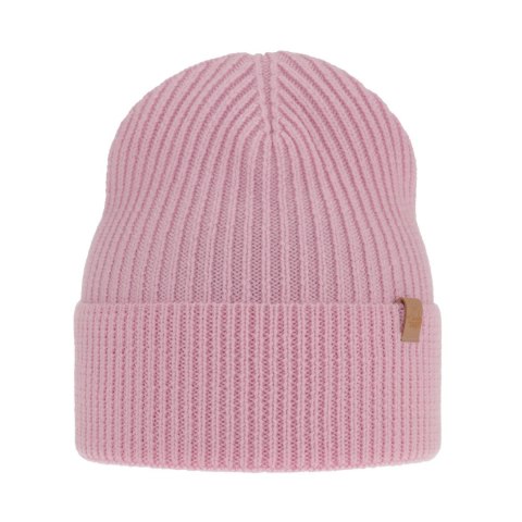 Czapka zimowa damska, różowa, 100% wełniana merino Isla