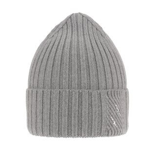 Czapka zimowa damska, szara, 100% wełniana merino Ariga