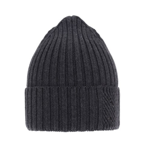 Czapka zimowa damska, szara, 100% wełniana merino Ariga