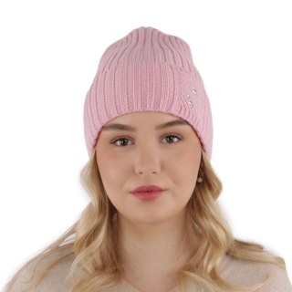 Czapka zimowa damska, szara, 100% wełniana merino Ariga