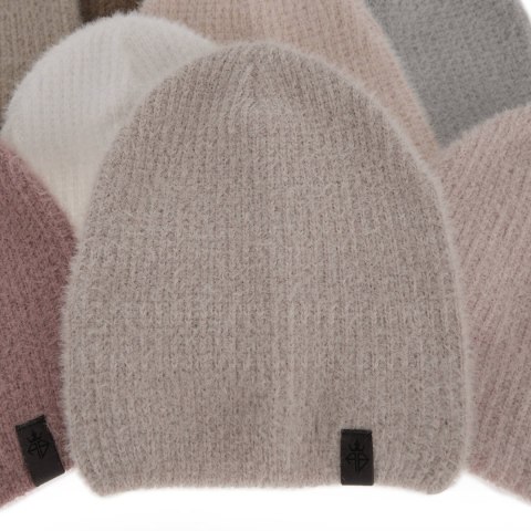 Beret zimowy damski, camel, Frances Beret zimowy damski, camel, Frances