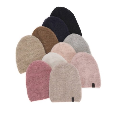 Beret zimowy damski, camel, Frances Beret zimowy damski, camel, Frances