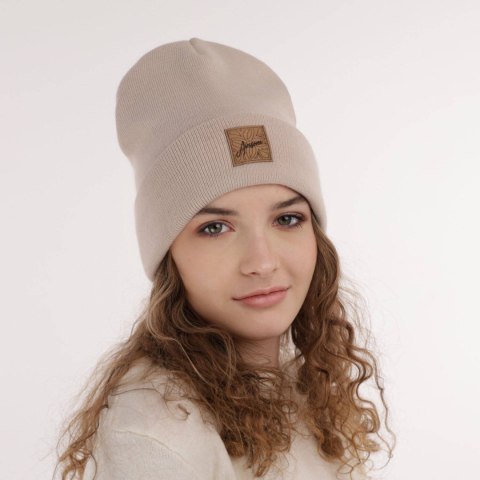 Czapka zimowa dla dziewczynki, camel, Bellona Czapka zimowa dla dziewczynki, camel, Bellona