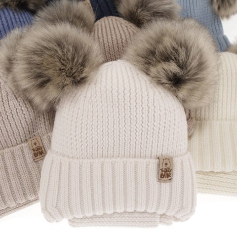 Komplet zimowy dla chłopca: czapka i komin beżowy 100% wełniany extrafine merino Konor Komplet zimowy dla chłopca: czapka i komin beżowy 100% wełniany extrafine merino Konor