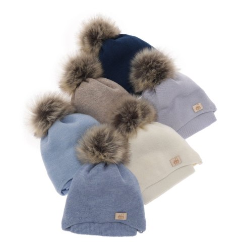 Czapka i szalik dla chłopca zimowy komplet, jasnoniebieski, wełniany merino, wiązany Anastazy Czapka i szalik dla chłopca zimowy komplet, jasnoniebieski, wełniany merino, wiązany Anastazy