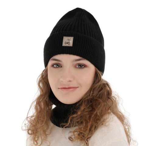 Komplet zimowy dla dziewczynki: czapka i komin różowy Georgina Komplet zimowy dla dziewczynki: czapka i komin różowy Georgina