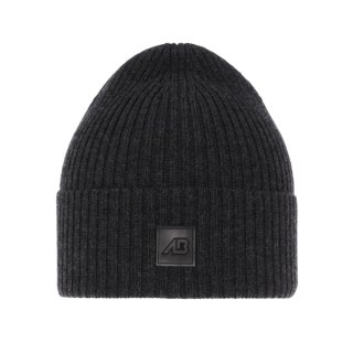 Czapka męska zimowa, ciemnoszara, 100% wełniana merino, Matias
