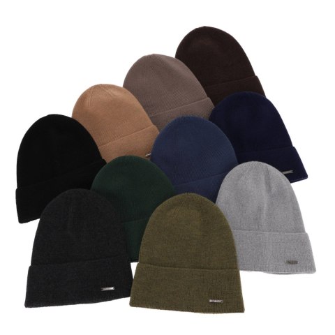 Czapka męska zimowa, granatowa, 100% wełniana merino Memfis Czapka męska zimowa, granatowa, 100% wełniana merino Memfis