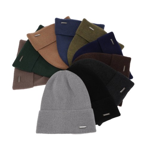 Czapka męska zimowa, granatowa, 100% wełniana merino Memfis Czapka męska zimowa, granatowa, 100% wełniana merino Memfis