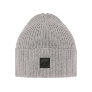 Czapka męska zimowa, wiosenna, szara, 100% wełniana merino, Matias