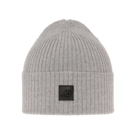 Czapka męska zimowa, wiosenna, szara, 100% wełniana merino, Matias