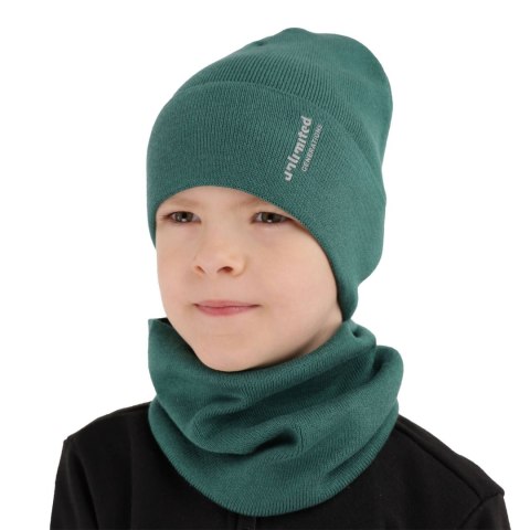 Czapka i komin dla chłopca jesienny, wiosenny komplet, czerwony Timothe Czapka i komin dla chłopca jesienny, wiosenny komplet, czerwony Timothe