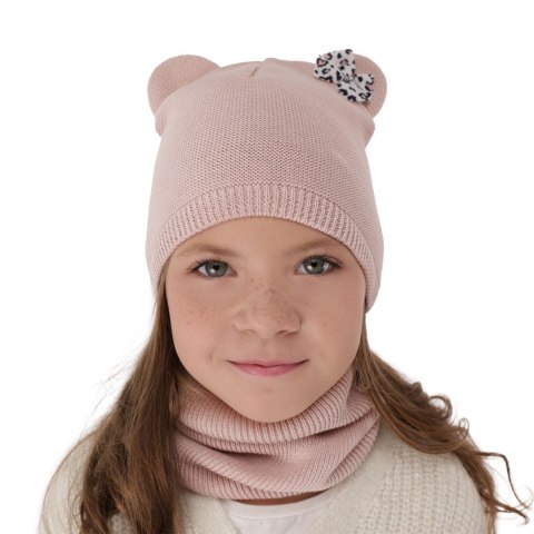 Komplet jesienny/ wiosenny dla dziewczynki: czapka i komin beżowy Nicolette Komplet jesienny/ wiosenny dla dziewczynki: czapka i komin beżowy Nicolette