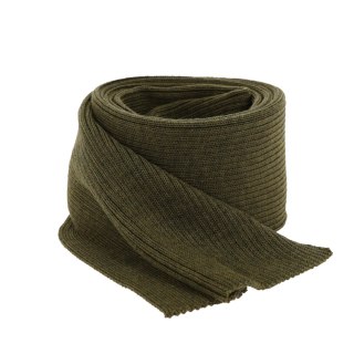 Szalik zimowy męski khaki 100% wełna extrafine merino Brayan