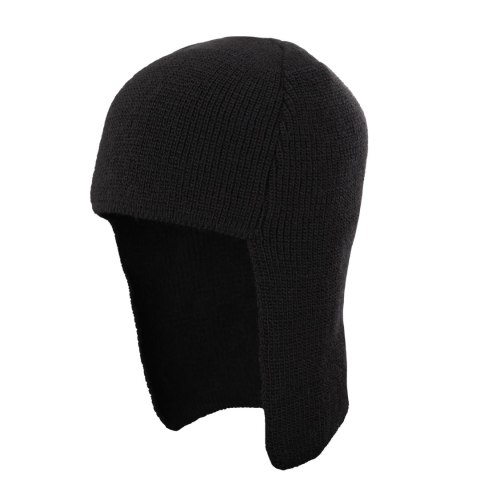 Beret zimowy męski, czarny, wełniany Beret zimowy męski, czarny, wełniany