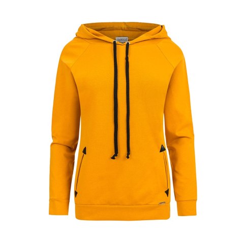 262-1 Bluza z kapturem i kieszonkami - kolor musztardowy - XXL 262-1 Bluza z kapturem i kieszonkami - kolor musztardowy - XXL