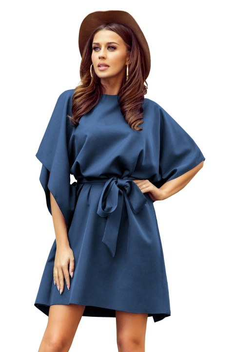 287-7 SOFIA Sukienka motyl - NIEBIESKA - L/XL 287-7 SOFIA Sukienka motyl - NIEBIESKA - L/XL