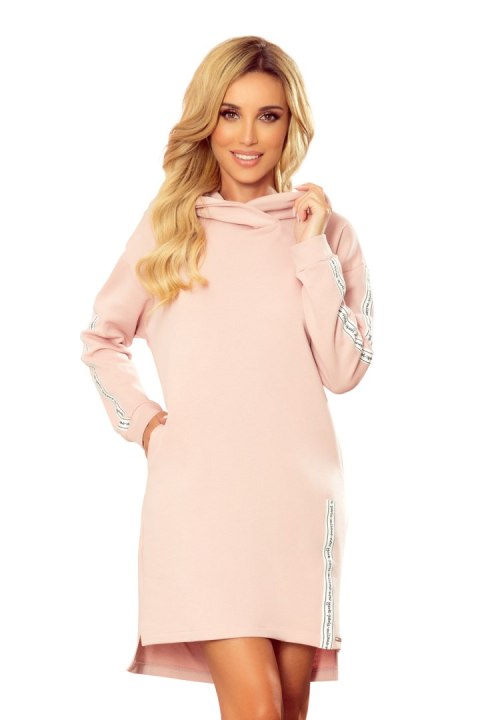 322-2 Bluza z kapturem i kieszeniami - PUDROWY RÓŻ - bawełna - XXL 322-2 Bluza z kapturem i kieszeniami - PUDROWY RÓŻ - bawełna - XXL