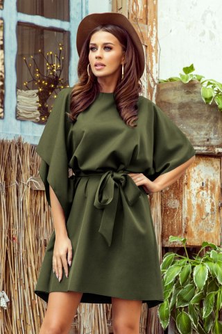 287-13 SOFIA Sukienka motyl - KHAKI - 2XL/3XL