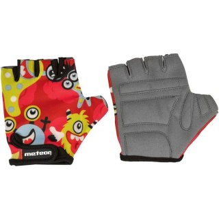 Rękawiczki rowerowe Meteor Junior Monsters wielokolorowe XS