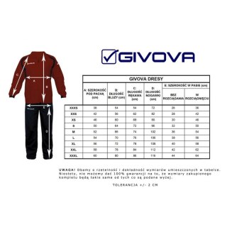 Dres Givova Visa granatowo biały 0403 2XL