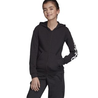 Bluza adidas YG E LIN FZ HD JR EH6124 czarna 128 cm