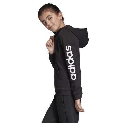 Bluza adidas YG E LIN FZ HD JR EH6124 czarna 128 cm Bluza adidas YG E LIN FZ HD JR EH6124 czarna 128 cm