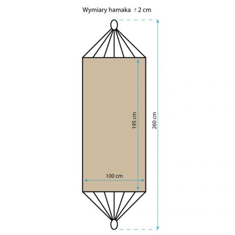 Hamak Classic Royokamp 1 osobowy 200x100 cm 1021065 N/A