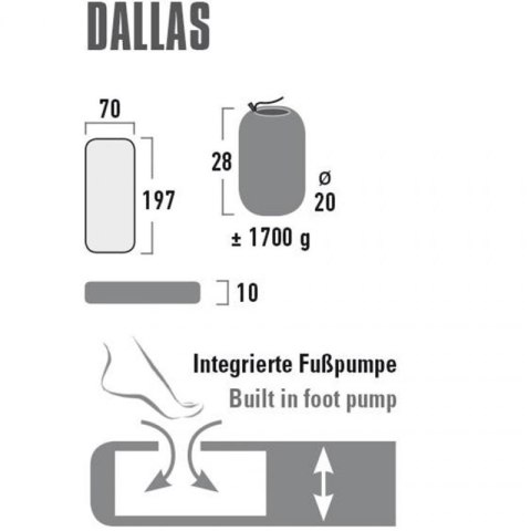 Materac High Peak Dallas 197x70x10 41032 N/A