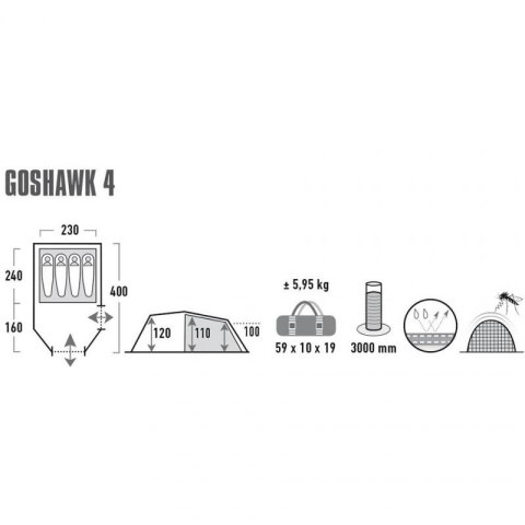 Namiot High Peak Goshawk 4 10307 N/A