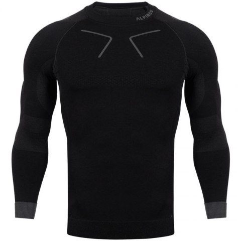 Koszulka termoaktywna Alpinus Tactical Base Layer czarno-szara M GT43219 2XL