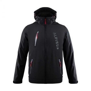 Kurtka softshell Alpinus Denali czarna M BR43381 L