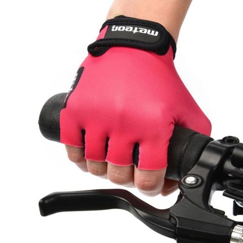 Rękawiczki rowerowe Meteor Pink Jr 26196-26197-26198 2XS Rękawiczki rowerowe Meteor Pink Jr 26196-26197-26198 2XS